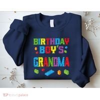 Master Builder Birthday Boy's Grandma Building Bricks Blocks Sweatshirt thumb 2