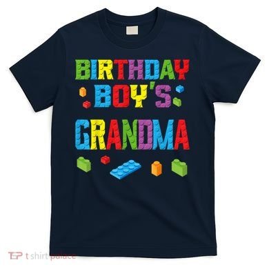Master Builder Birthday Boy's Grandma Building Bricks Blocks T-Shirt