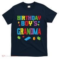 Master Builder Birthday Boy's Grandma Building Bricks Blocks T-Shirt thumb 0