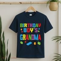 Master Builder Birthday Boy's Grandma Building Bricks Blocks T-Shirt thumb 2