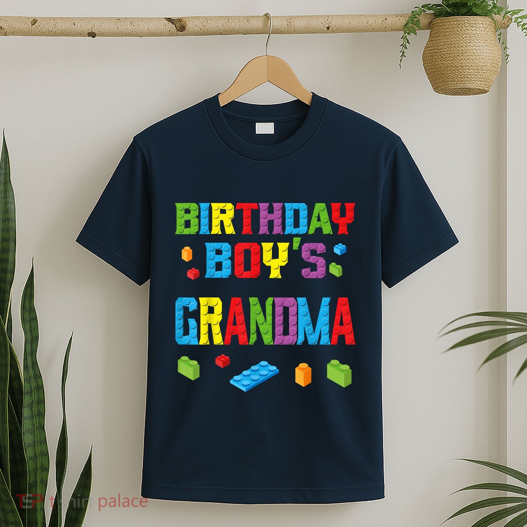 Master Builder Birthday Boy's Grandma Building Bricks Blocks T-Shirt