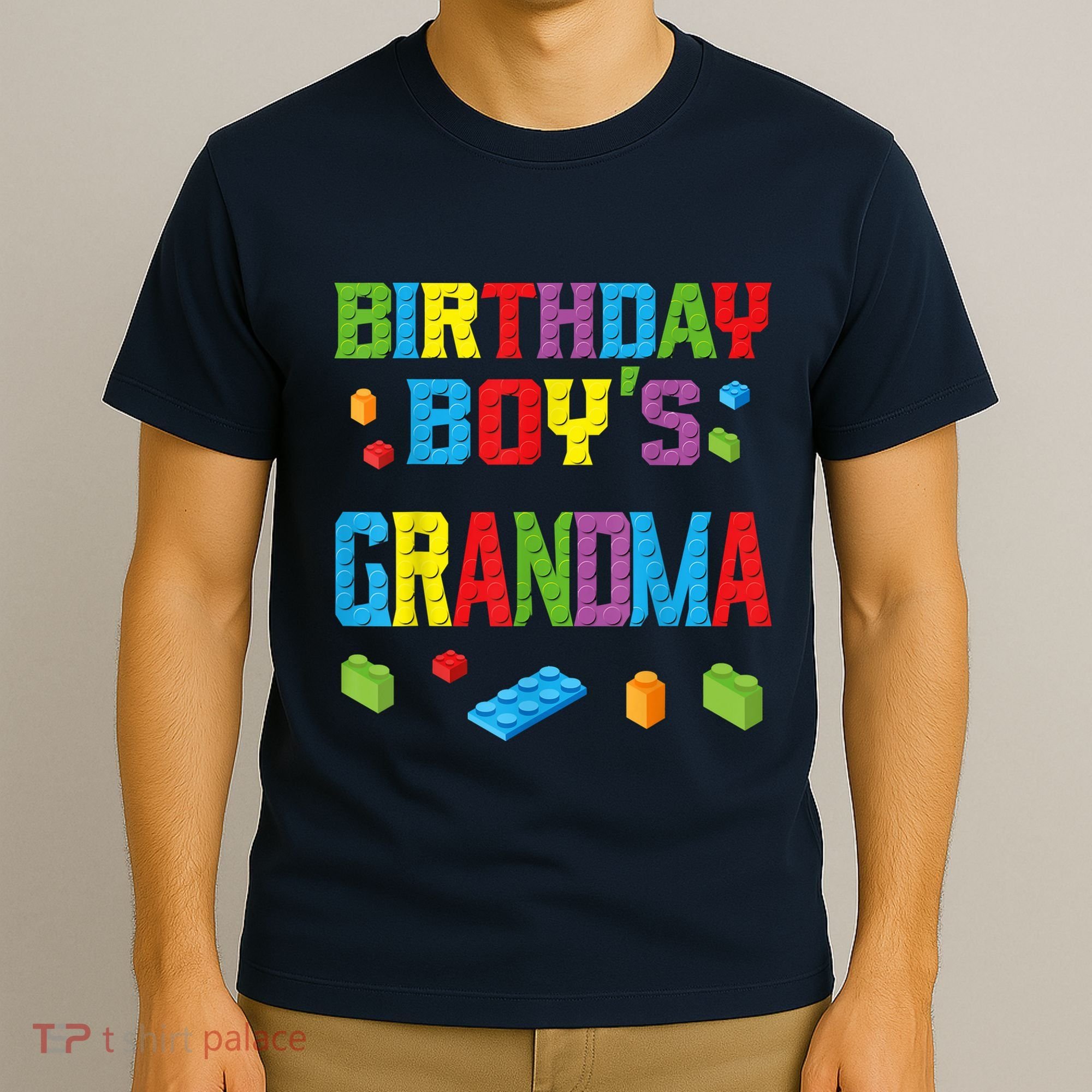 Master Builder Birthday Boy's Grandma Building Bricks Blocks T-Shirt