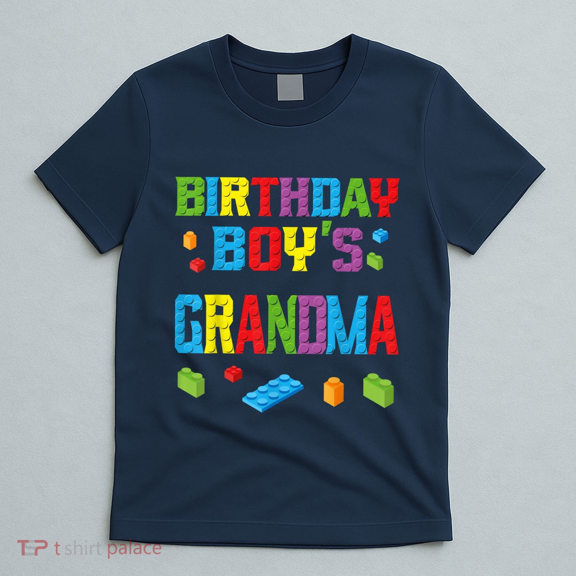 Master Builder Birthday Boy's Grandma Building Bricks Blocks T-Shirt
