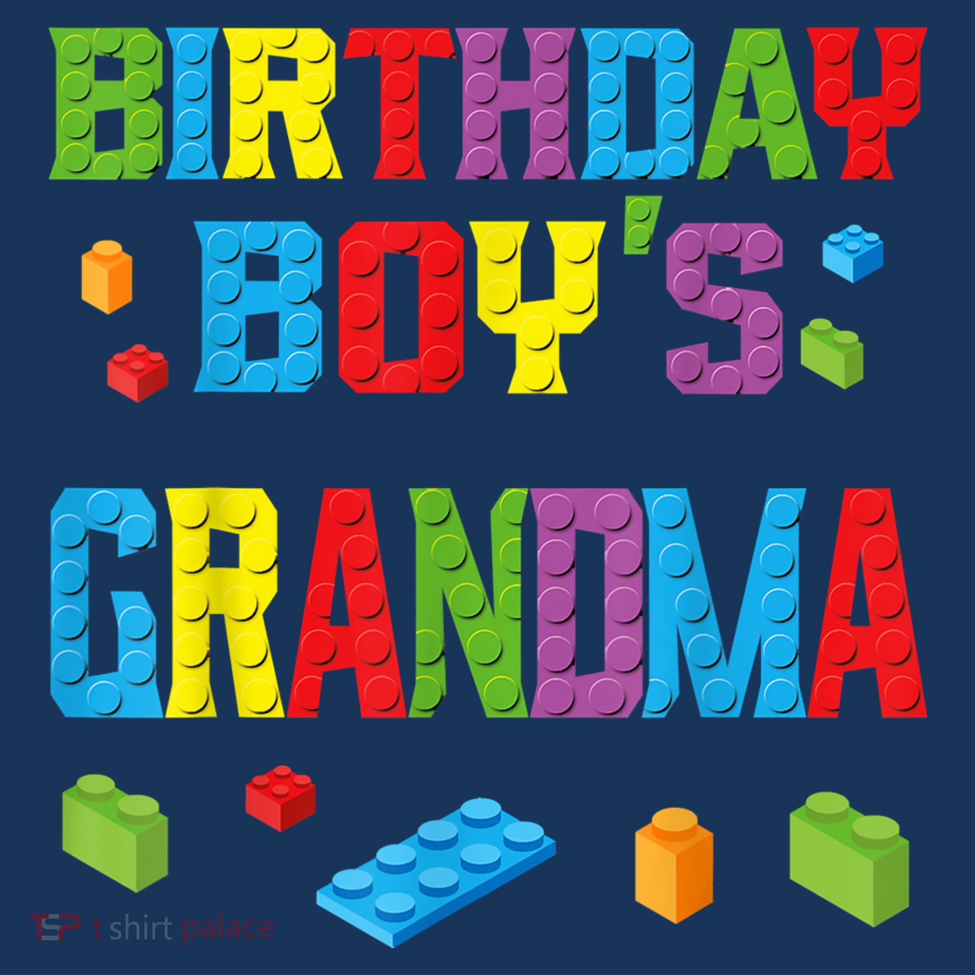 Master Builder Birthday Boy's Grandma Building Bricks Blocks Bucket Hat