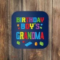 Master Builder Birthday Boy's Grandma Building Bricks Blocks Coaster thumb 0