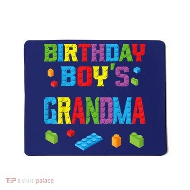 Master Builder Birthday Boy's Grandma Building Bricks Blocks Mousepad