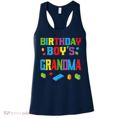 Master Builder Birthday Boy's Grandma Building Bricks Blocks Women's Tank Top