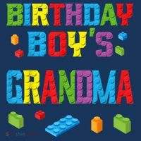 Master Builder Birthday Boy's Grandma Building Bricks Blocks Hat thumb 2