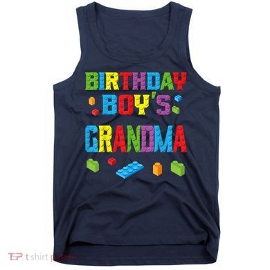 Master Builder Birthday Boy's Grandma Building Bricks Blocks Tank Top