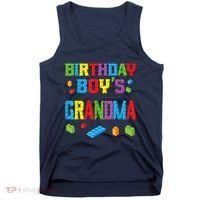 Master Builder Birthday Boy's Grandma Building Bricks Blocks Tank Top thumb 0