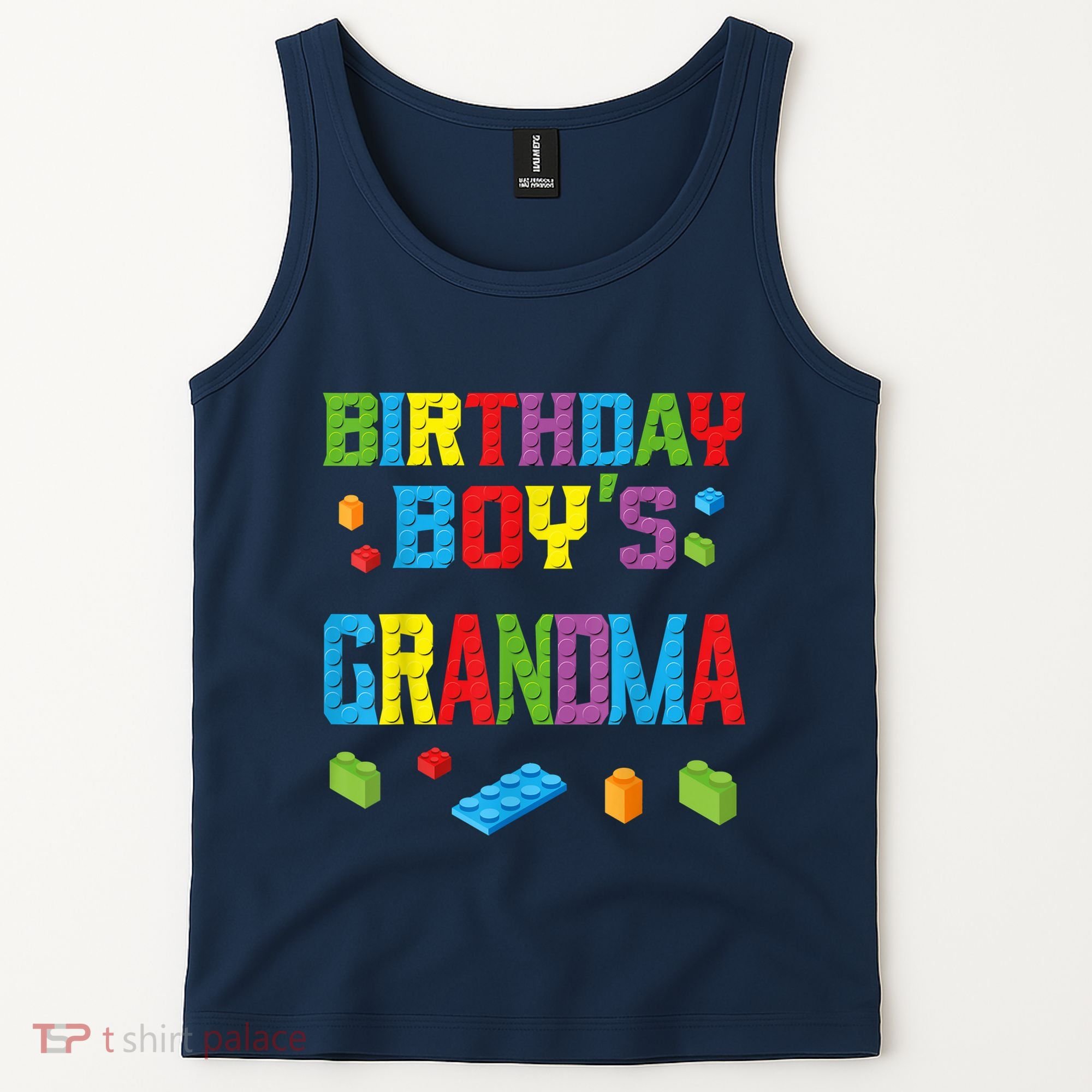 Master Builder Birthday Boy's Grandma Building Bricks Blocks Tank Top