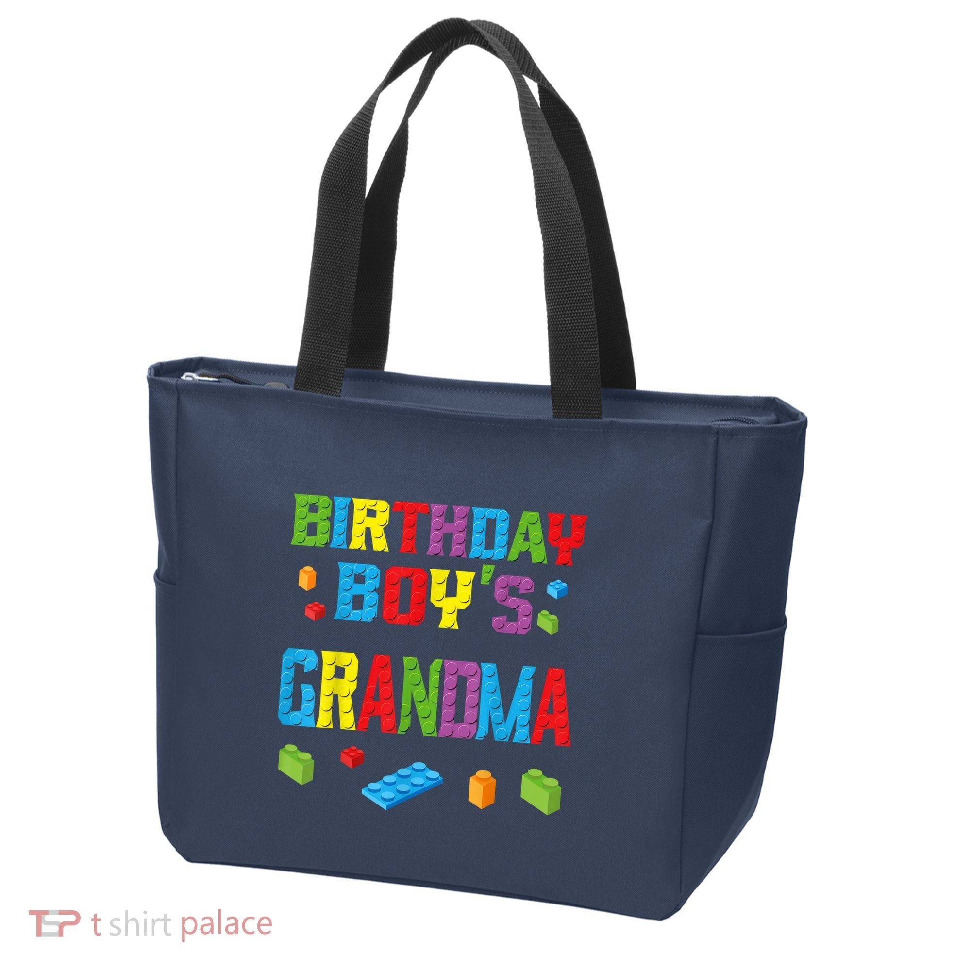 Master Builder Birthday Boy's Grandma Building Bricks Blocks Tote Bag