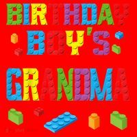 Master Builder Birthday Boy's Grandma Building Bricks Blocks Santa Hat thumb 1