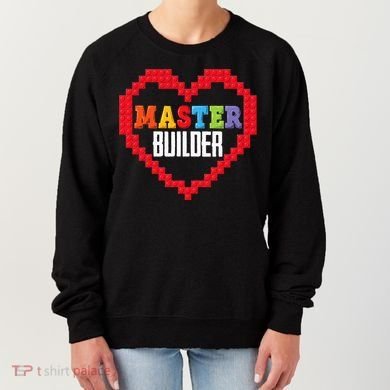 Master Builder Block Brick Building Heart Valentines Day Women's Sweatshirt