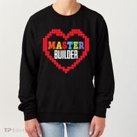 Master Builder Block Brick Building Heart Valentines Day Women's Sweatshirt thumb 0