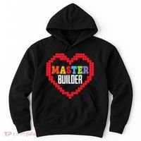 Master Builder Block Brick Building Heart Valentines Day Hoodie thumb 0