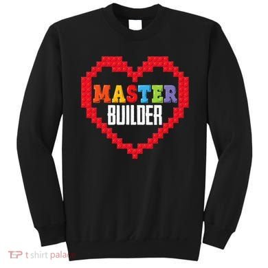 Master Builder Block Brick Building Heart Valentines Day Sweatshirt