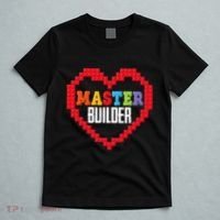 Master Builder Block Brick Building Heart Valentines Day T-Shirt thumb 5