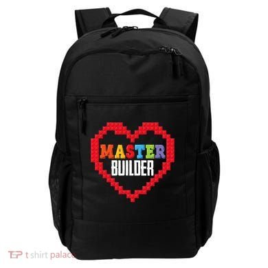 Master Builder Block Brick Building Heart Valentines Day Backpack