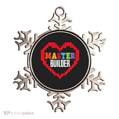 Master Builder Block Brick Building Heart Valentines Day Ornament