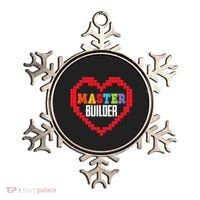 Master Builder Block Brick Building Heart Valentines Day Ornament thumb 0