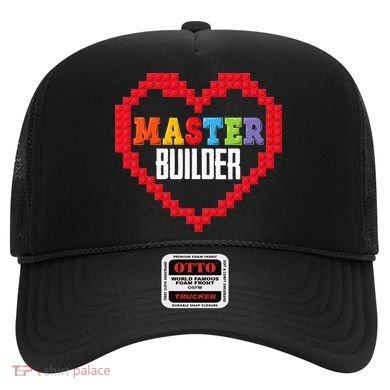 Master Builder Block Brick Building Heart Valentines Day Hat