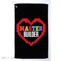 Master Builder Block Brick Building Heart Valentines Day Golf Towel thumb 0