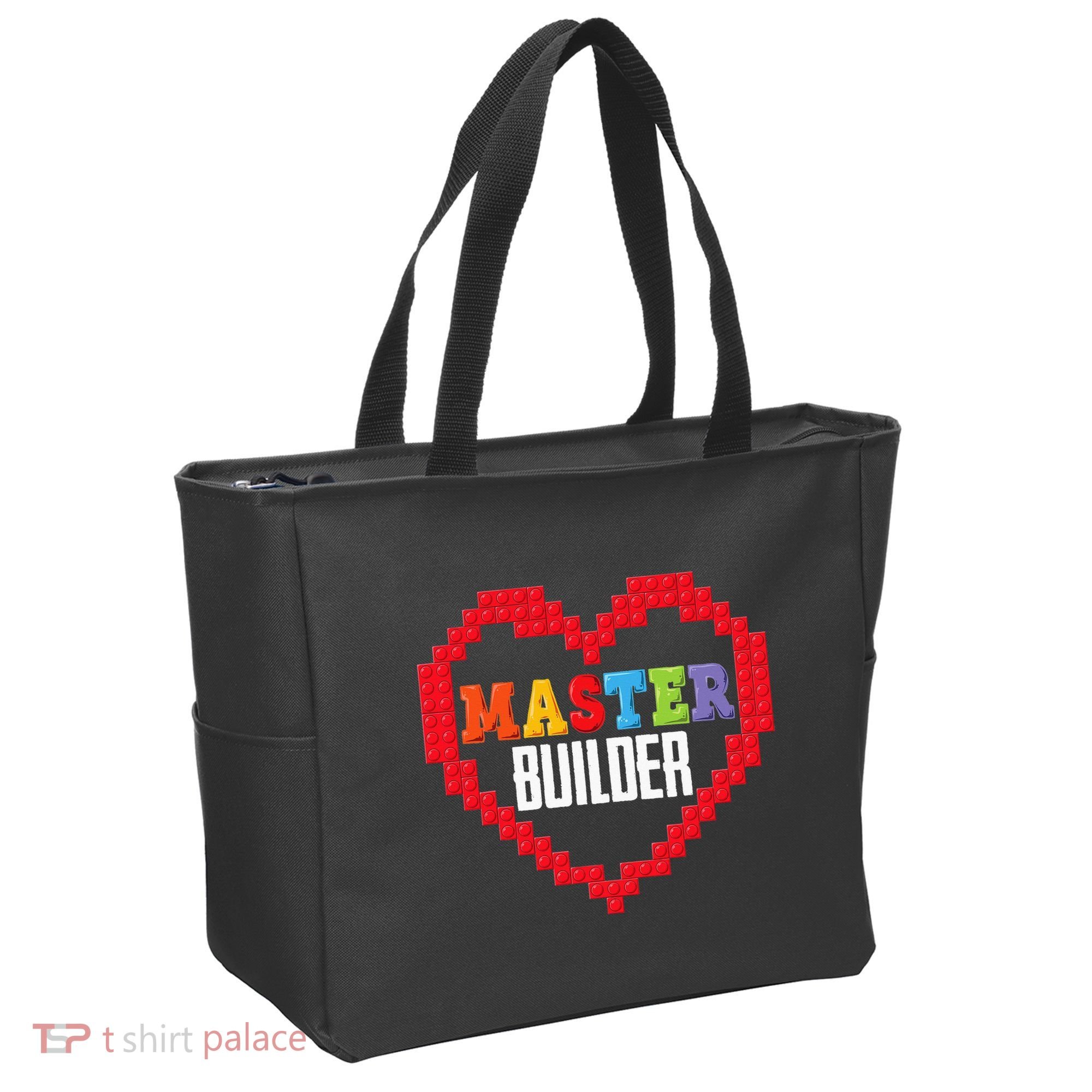 Master Builder Block Brick Building Heart Valentines Day Tote Bag