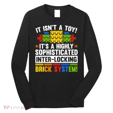 Master Builder Bricks Blocks Play Toys Long Sleeve Shirt