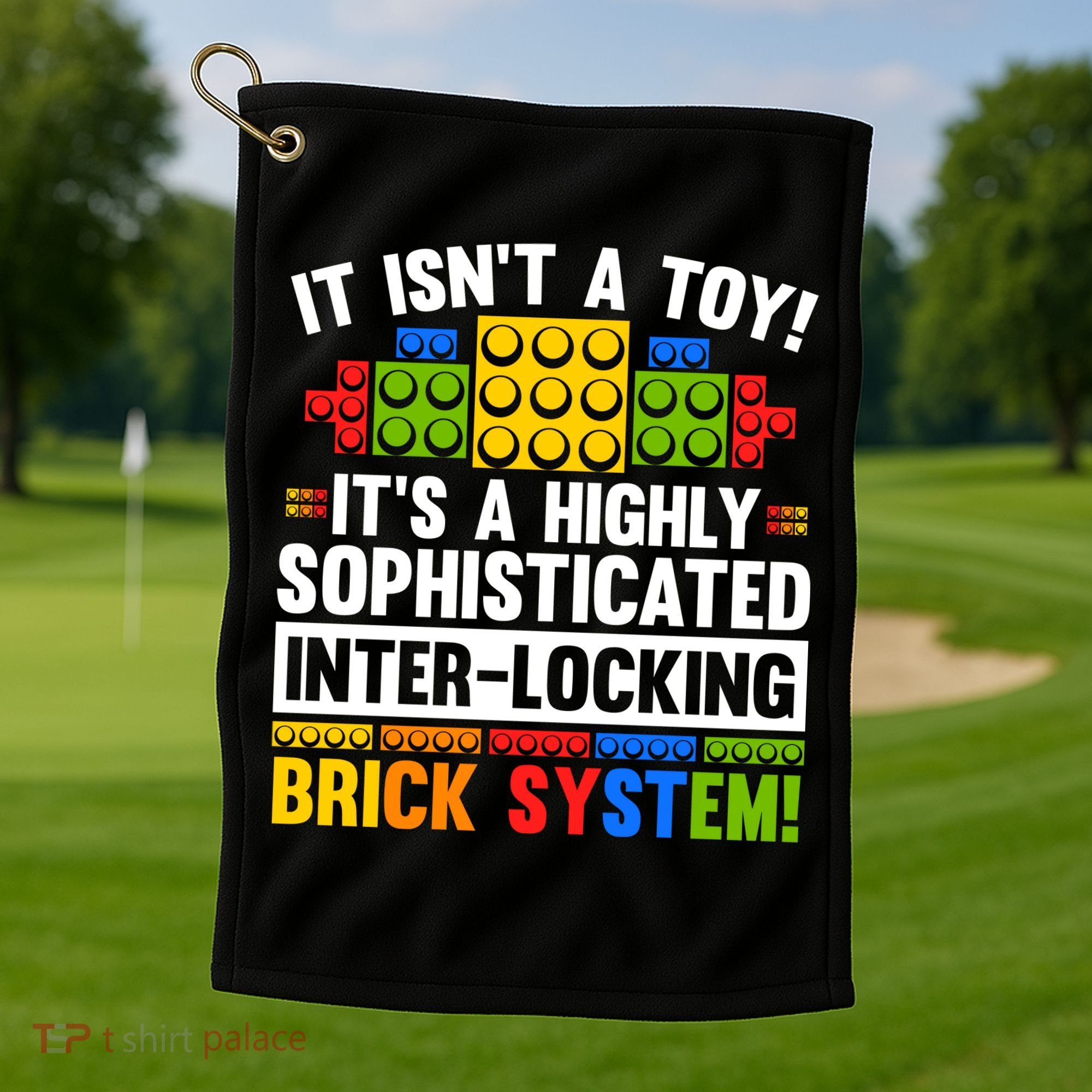 Master Builder Bricks Blocks Play Toys Golf Towel