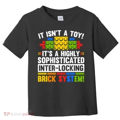 Master Builder Bricks Blocks Play Toys Toddler T-Shirt