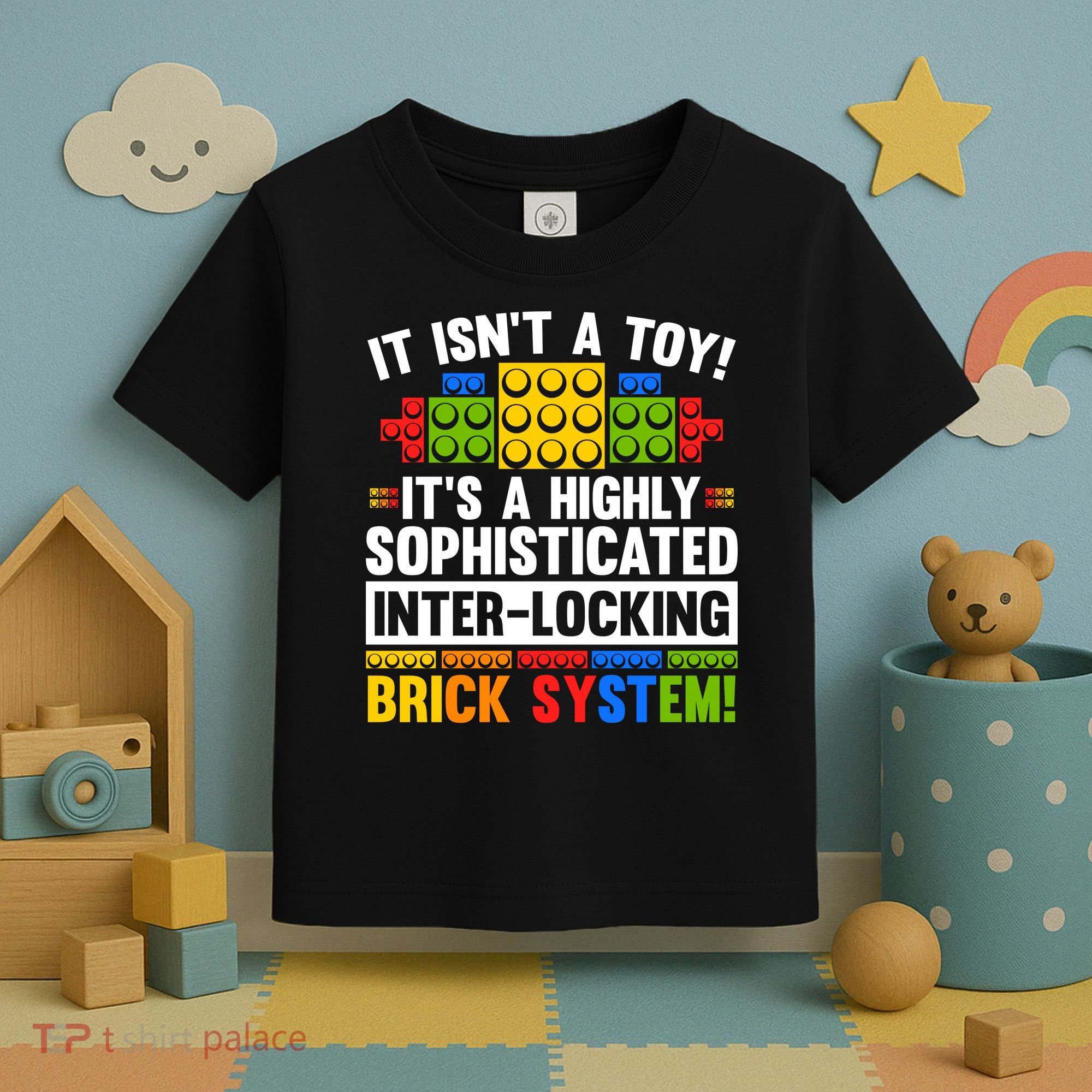 Master Builder Bricks Blocks Play Toys Toddler T-Shirt