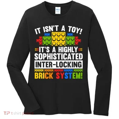 Master Builder Bricks Blocks Play Toys Women's Long Sleeve Shirt