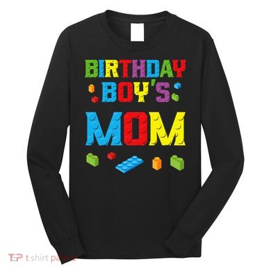 Master Builder Birthday Mom Building Bricks Blocks Long Sleeve Shirt