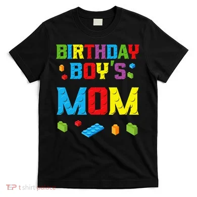Master Builder Birthday Mom Building Bricks Blocks T-Shirt