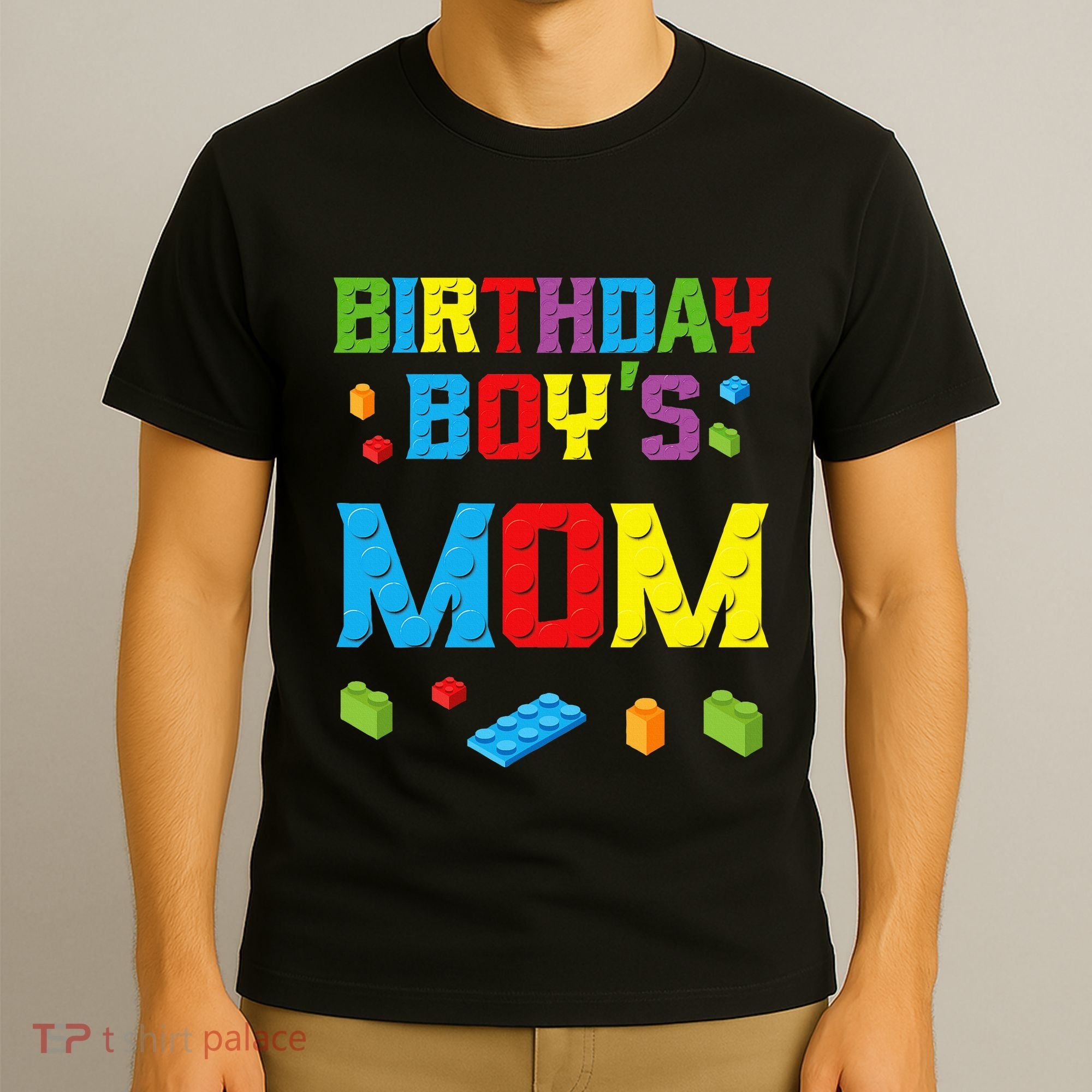 Master Builder Birthday Mom Building Bricks Blocks T-Shirt