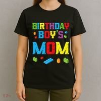 Master Builder Birthday Mom Building Bricks Blocks T-Shirt thumb 4