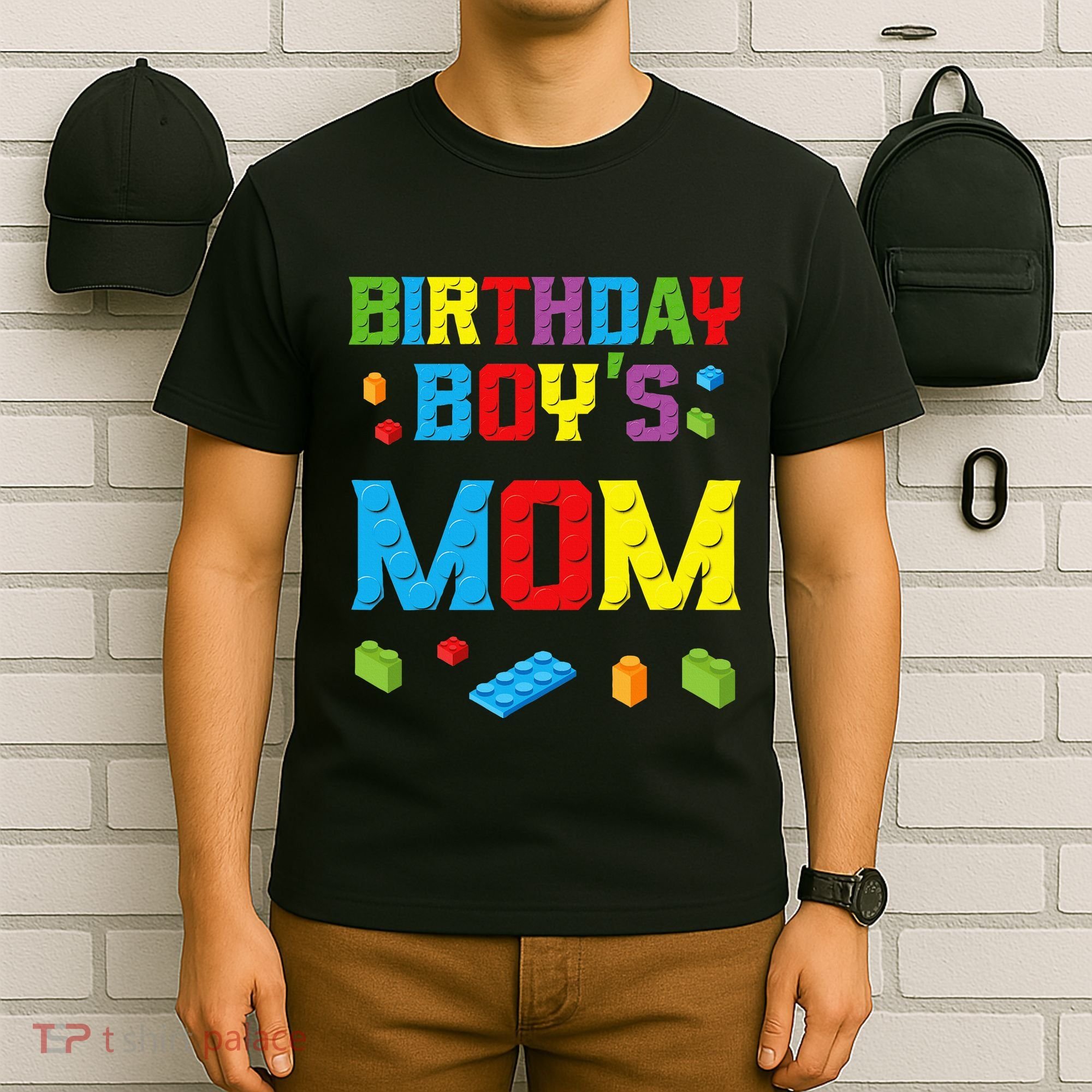 Master Builder Birthday Mom Building Bricks Blocks T-Shirt