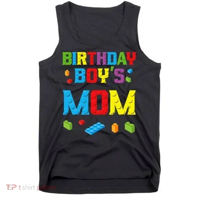 Master Builder Birthday Mom Building Bricks Blocks Tank Top