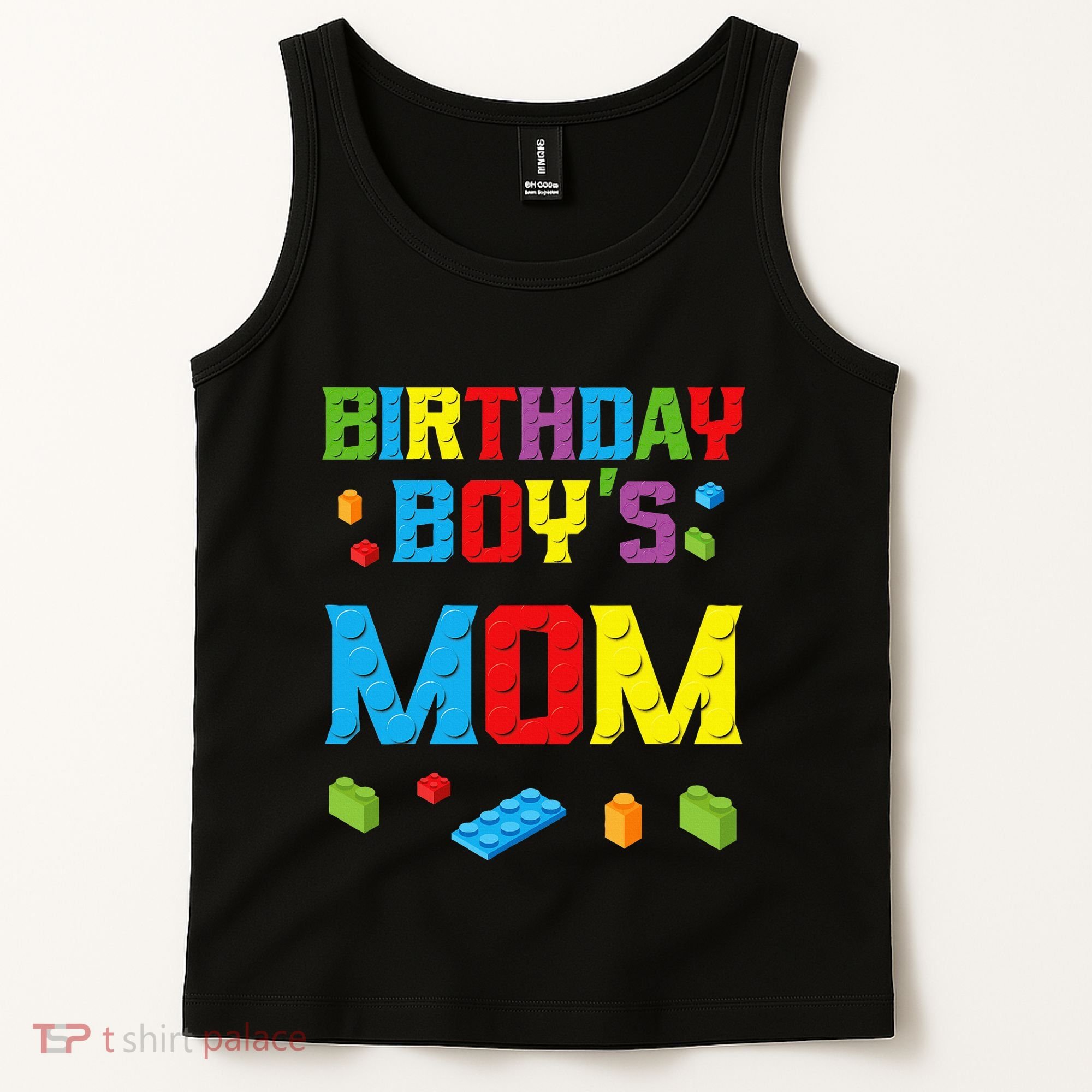 Master Builder Birthday Mom Building Bricks Blocks Tank Top