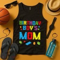 Master Builder Birthday Mom Building Bricks Blocks Tank Top thumb 4
