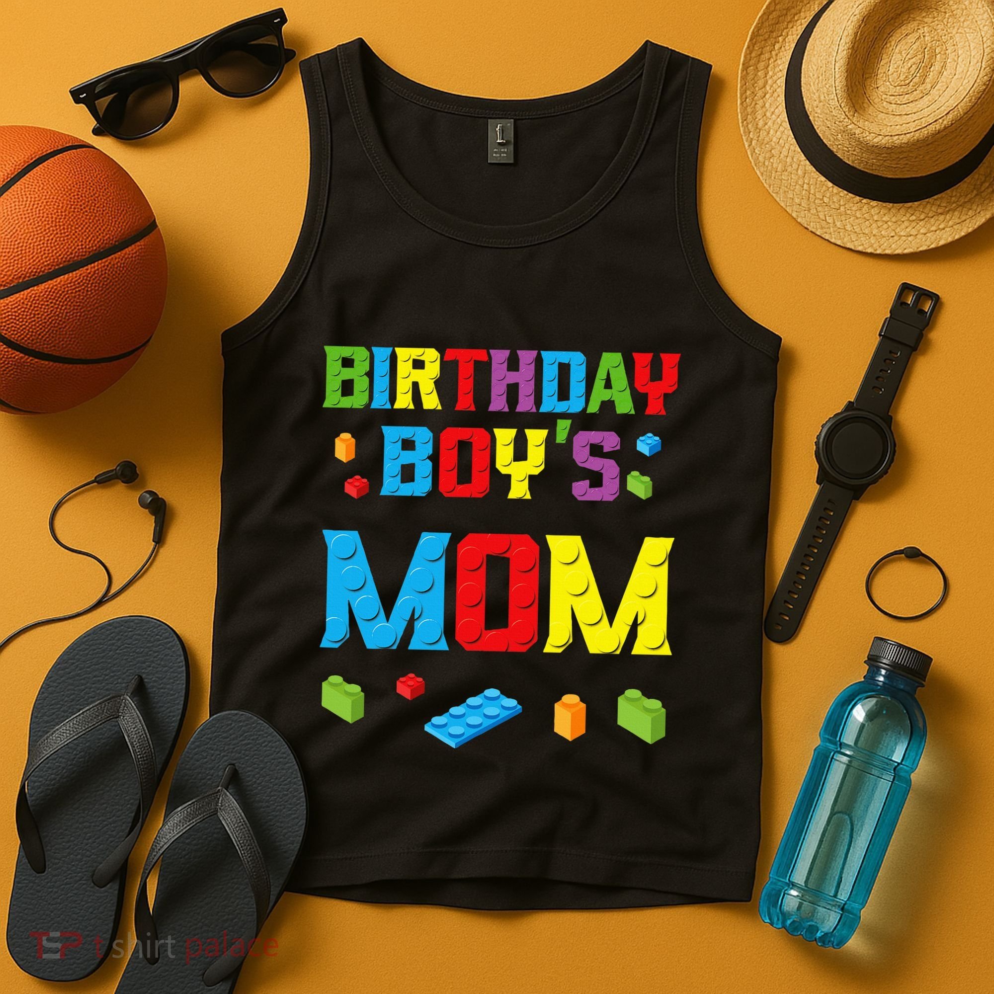 Master Builder Birthday Mom Building Bricks Blocks Tank Top