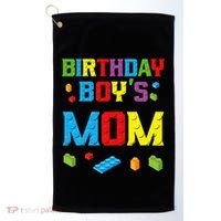Master Builder Birthday Mom Building Bricks Blocks Golf Towel thumb 0