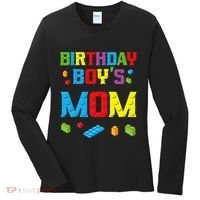 Master Builder Birthday Mom Building Bricks Blocks Women's Long Sleeve Shirt thumb 0