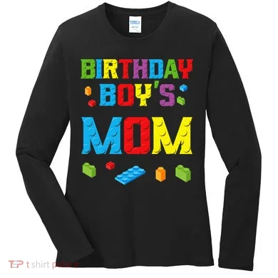 Master Builder Birthday Mom Building Bricks Blocks Women's Long Sleeve Shirt