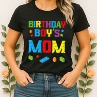 Master Builder Birthday Mom Building Bricks Blocks Women's T-Shirt thumb 2