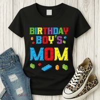 Master Builder Birthday Mom Building Bricks Blocks Women's T-Shirt thumb 3