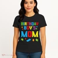 Master Builder Birthday Mom Building Bricks Blocks Women's T-Shirt thumb 4