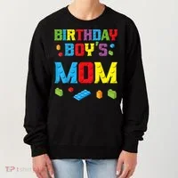 Master Builder Birthday Boy's Mom Building Bricks Blocks Women's Sweatshirt thumb 0