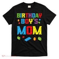 Master Builder Birthday Boy's Mom Building Bricks Blocks T-Shirt thumb 0
